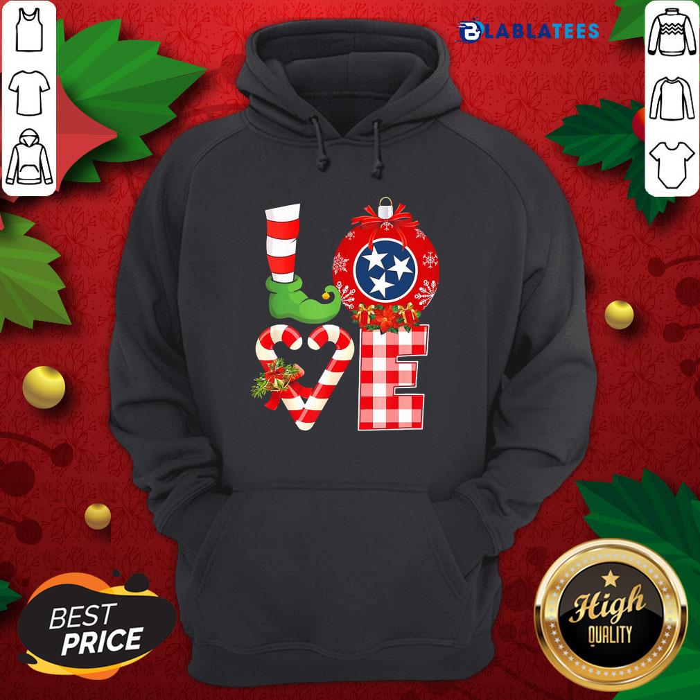 Top Love Flag of Tennessee State Christmas Shirt - Image 2