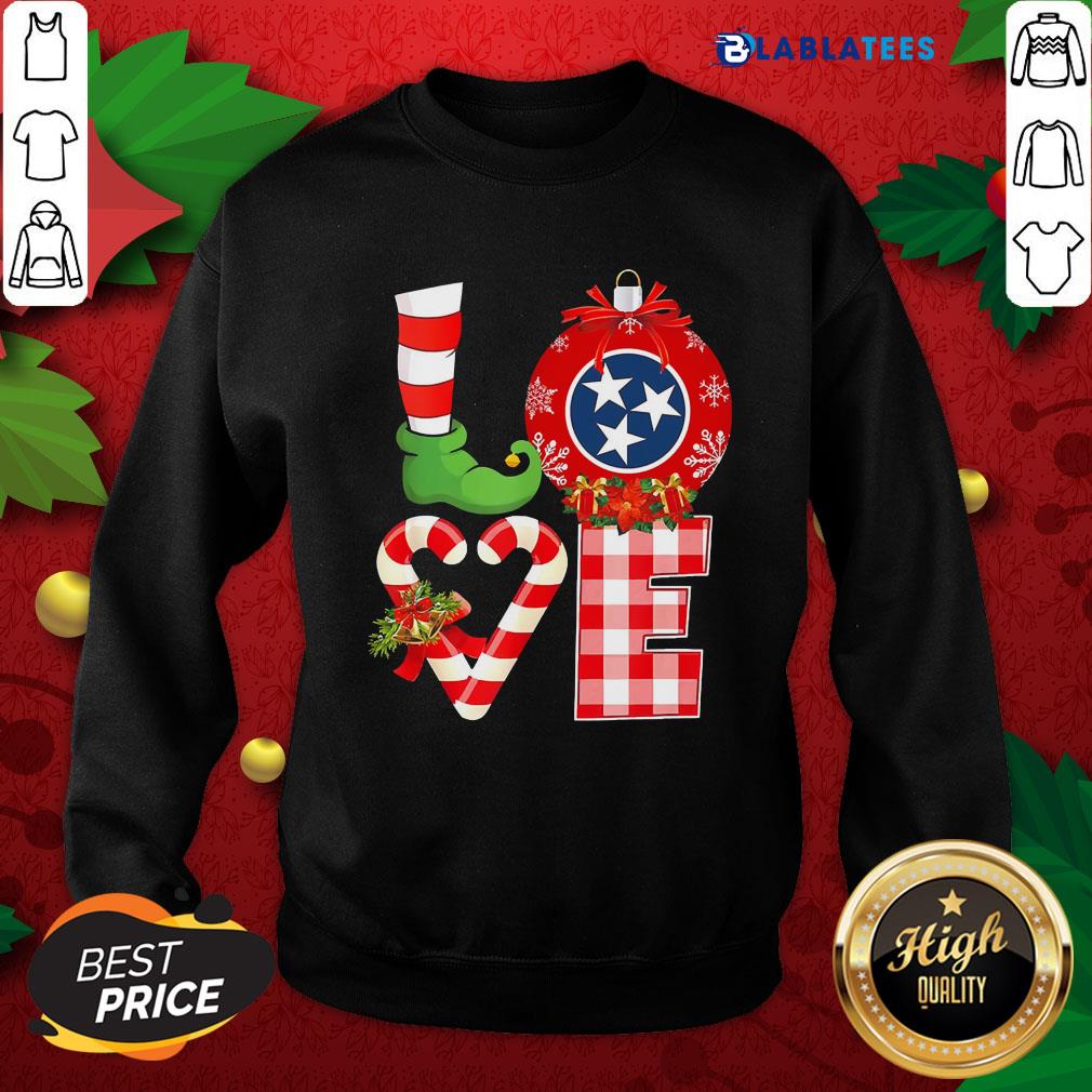Top Love Flag of Tennessee State Christmas Shirt - Image 4