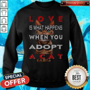Alternative view of Top Love Is What Happens When You Adopt A Cat Shirt