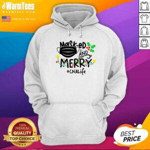 Alternative view of Top Mask-ed And Merry Christmas Cna Life Shirt