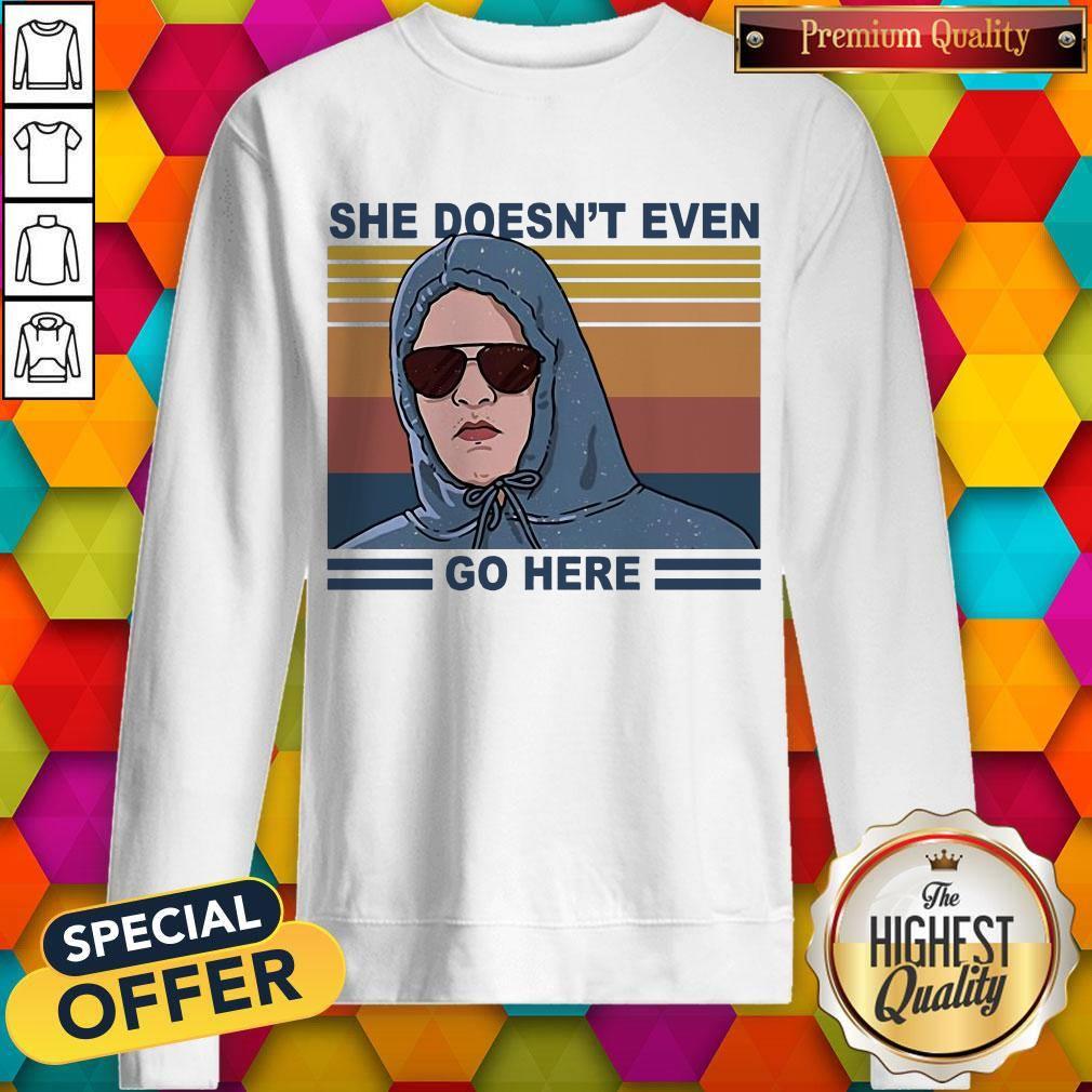 Top Mean Girls Damian She Doesn'T Even Go Here Vintage Shirt - Image 3