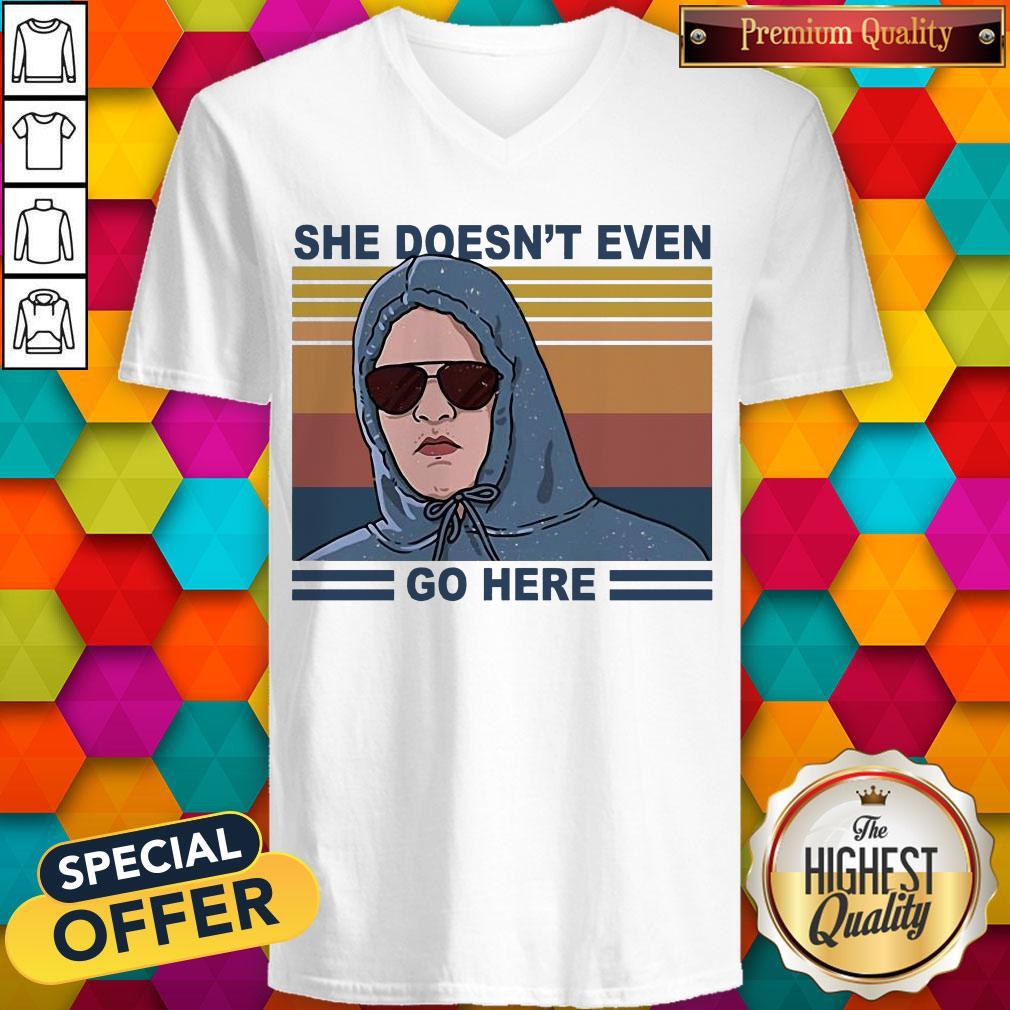 Top Mean Girls Damian She Doesn'T Even Go Here Vintage Shirt - Image 5