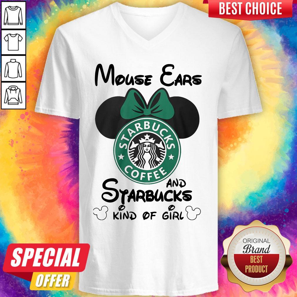 Top Mouse Ears And Starbucks Kind Of Girl Shirt - Image 2