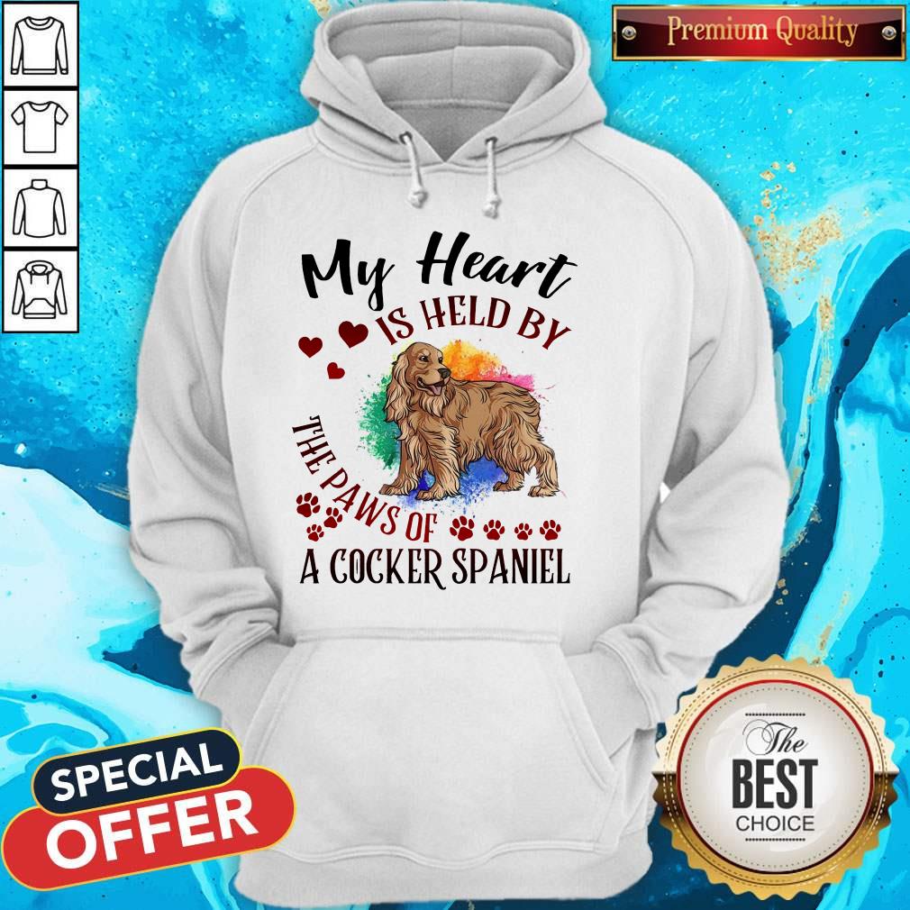 Top My Heart Is Held By The Paws Of A Cocker Spaniel Shirt - Image 5