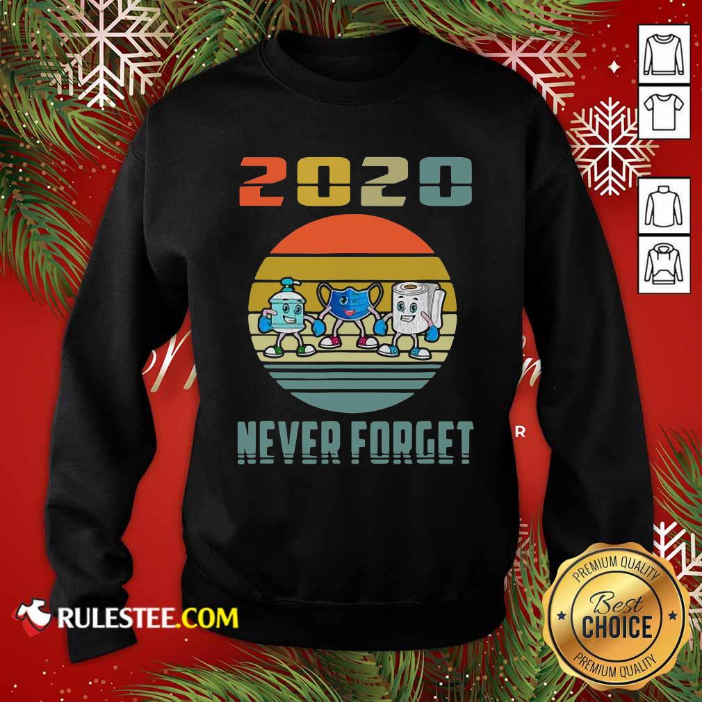 Top Never Forget 2020 Mask Toilet Paper Vintage T-Shirt - Image 5