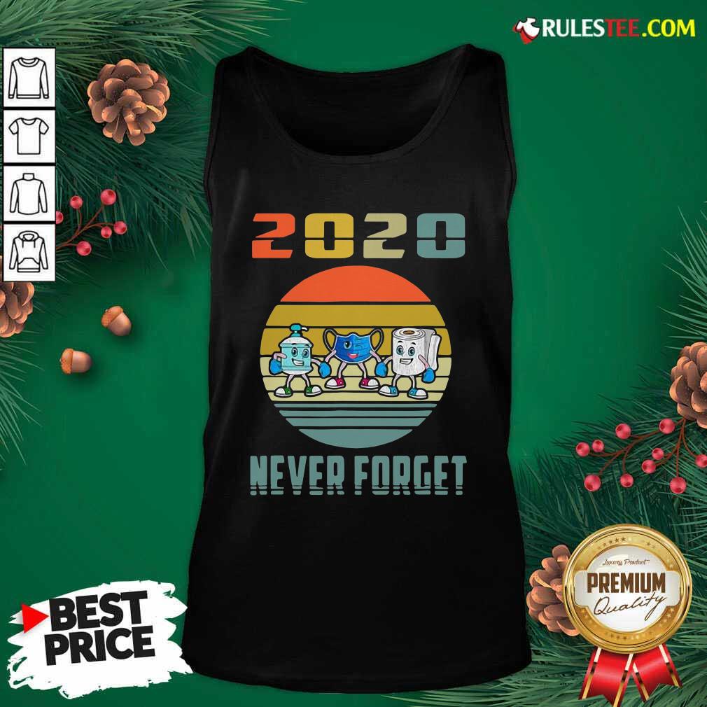 Top Never Forget 2020 Mask Toilet Paper Vintage T-Shirt - Image 4