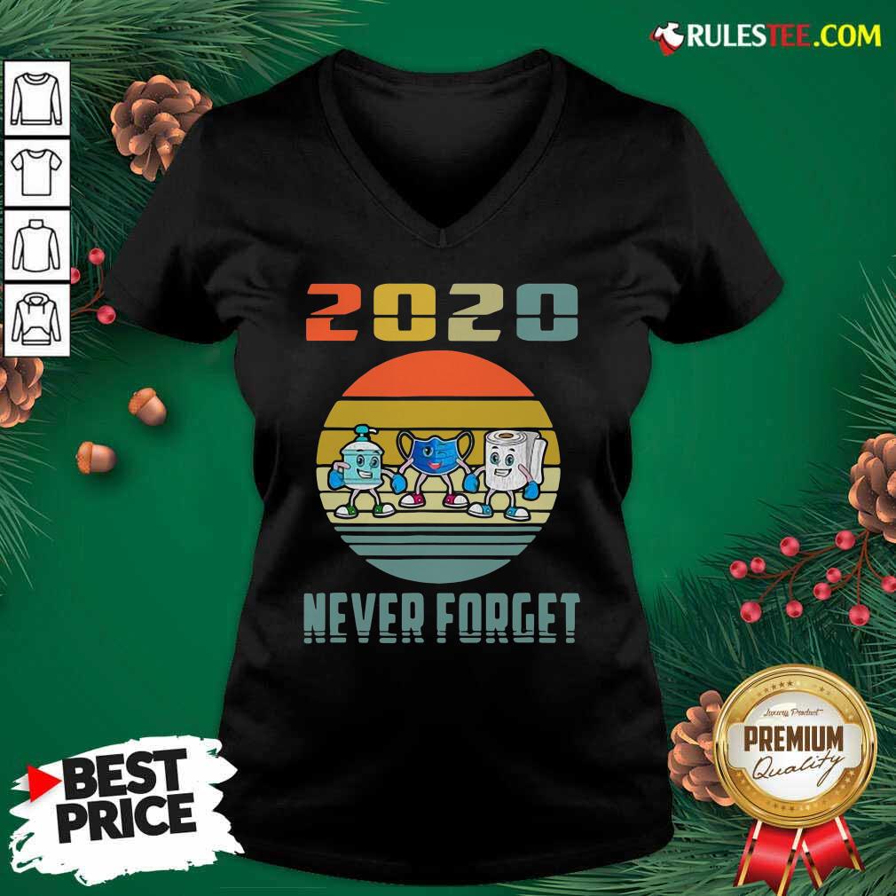 Top Never Forget 2020 Mask Toilet Paper Vintage T-Shirt - Image 3