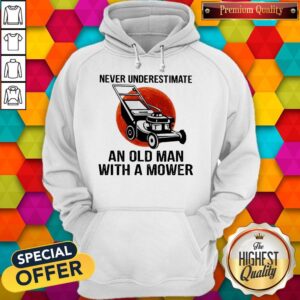 Alternative view of Top Never Underestimate An Old Man With A Mower Moon Shirt