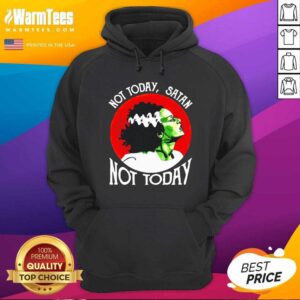 Alternative view of Top Not Today Satan Not Today Halloween Shirt