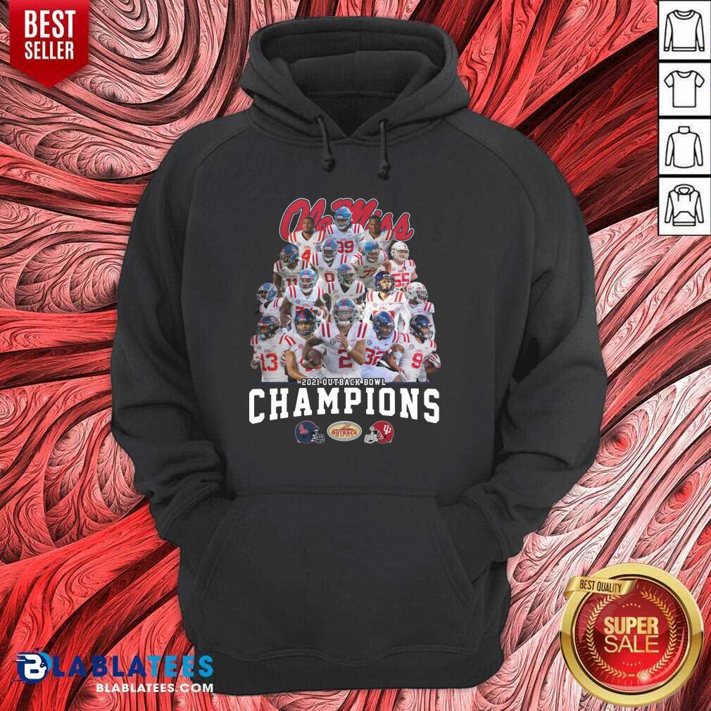 Top Ole Miss Football 2021 Outback Bowl Champions Shirt - Image 5