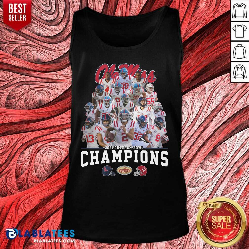 Top Ole Miss Football 2021 Outback Bowl Champions Shirt - Image 3