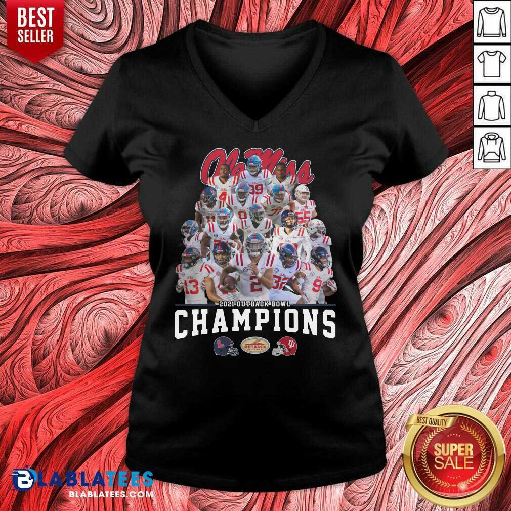 Top Ole Miss Football 2021 Outback Bowl Champions Shirt - Image 2