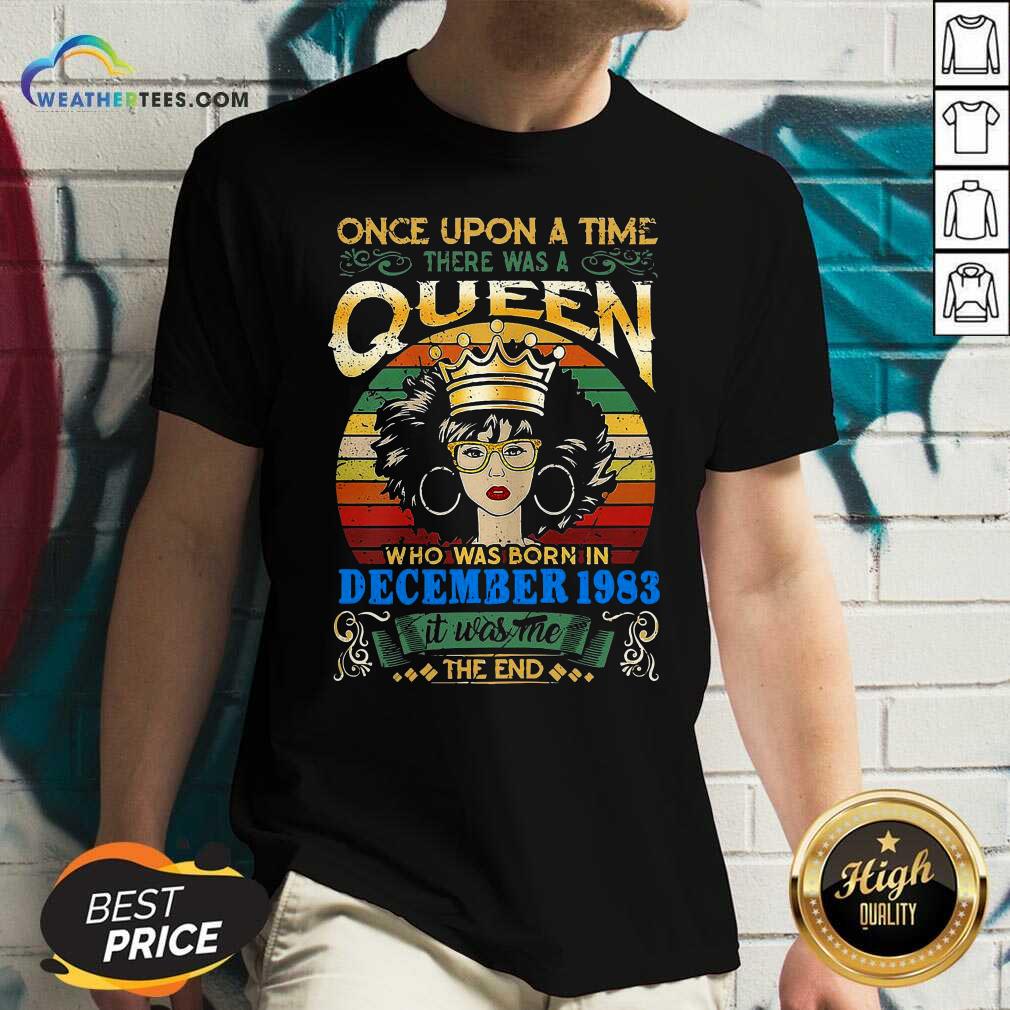Top Once Upon A Time There Was A Queen Who Was Born In December 1983 Vintage Shirt - Image 3