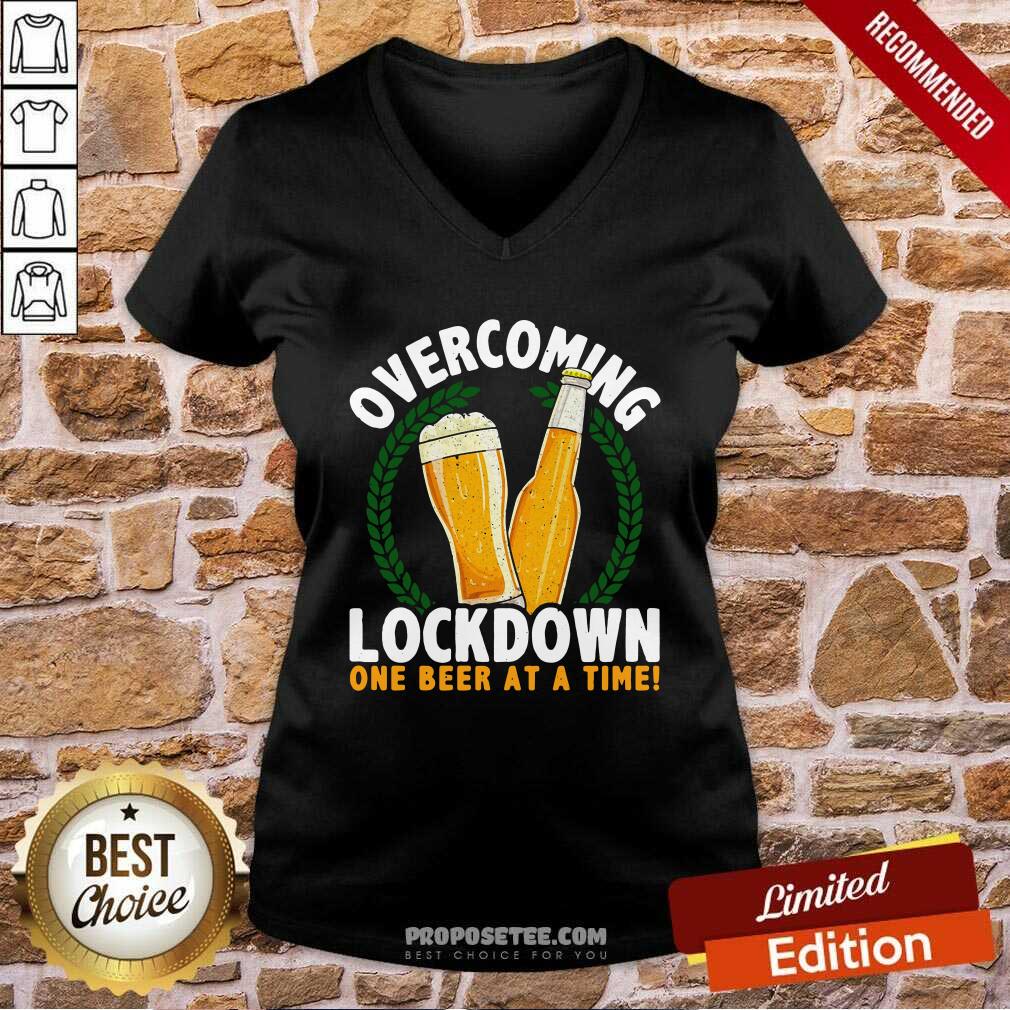 Top Overcoming Lockdown One Beer At A Time Shirt - Image 3