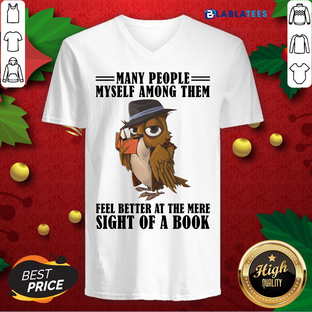 Top Owl Many People Myself Among Them Feel Better At The Mere Sight Of A Book Shirt - Image 2