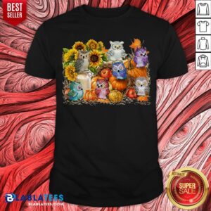 Top Owls Pumpkin Sunflower Halloween Shirt