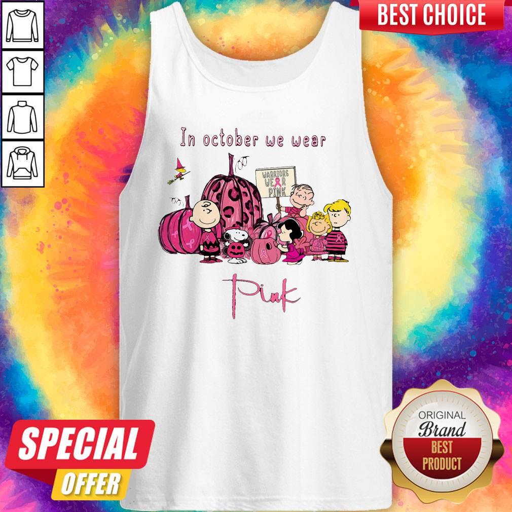 Top Peanuts Character In October We Wear Pink Shirt - Image 4