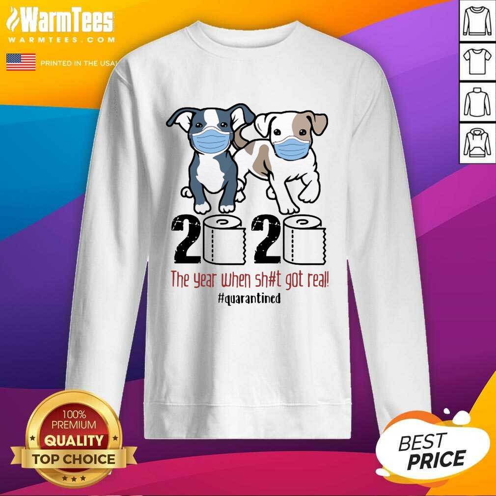 Top Pitbull Toilet Paper 2020 The Year When Shit Got Real Quarantined Shirt - Image 3