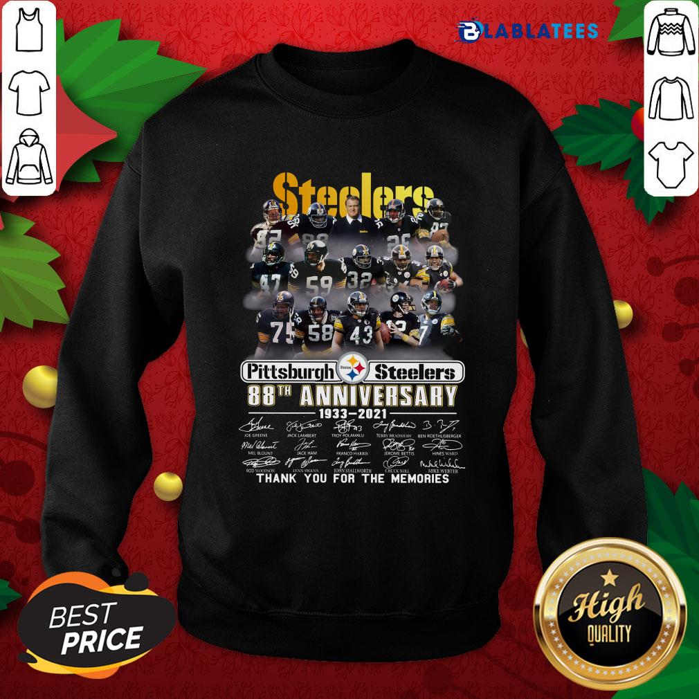 Top Pittsburgh Steelers 88th Anniversary 1923-2021 Thank You For The Memories Shirt - Image 5