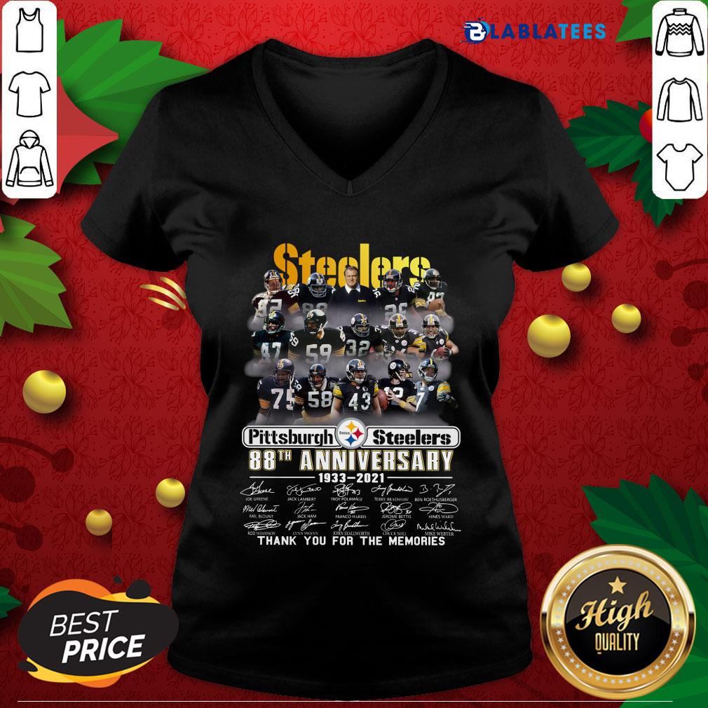 Top Pittsburgh Steelers 88th Anniversary 1923-2021 Thank You For The Memories Shirt - Image 3