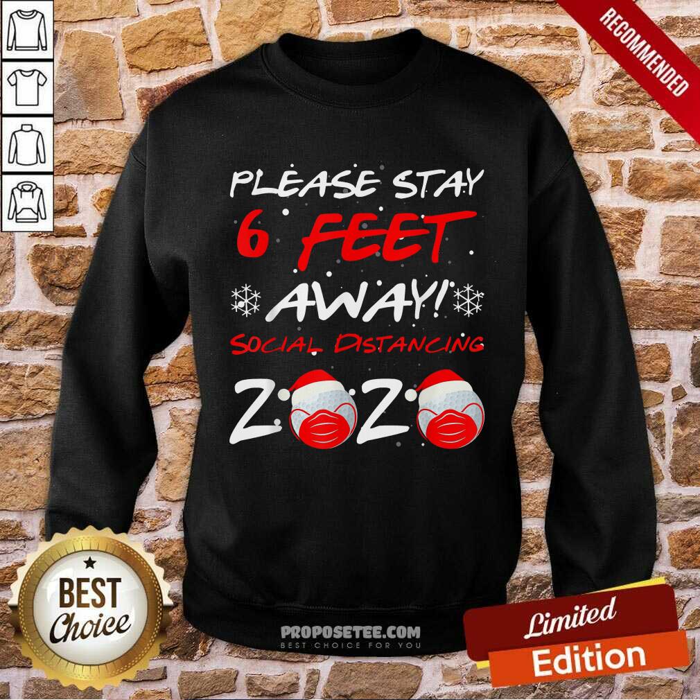 Top Please Stay 6 Feet Golf In Mask Social Distancing 2020 Wear Mask Shirt - Image 2