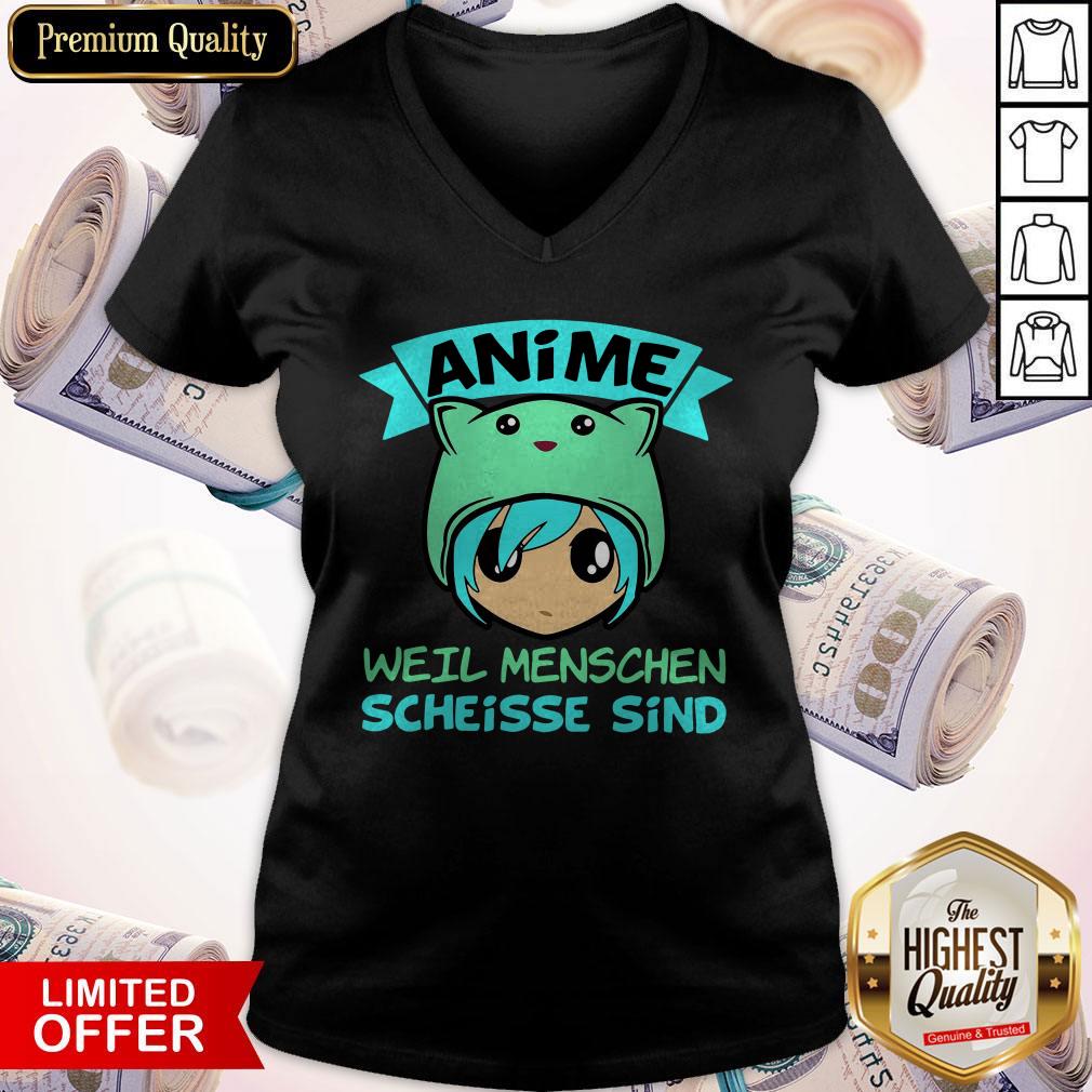 Top Pretty Anime Weil Menschen Scheisse Sind Shirt - Image 3