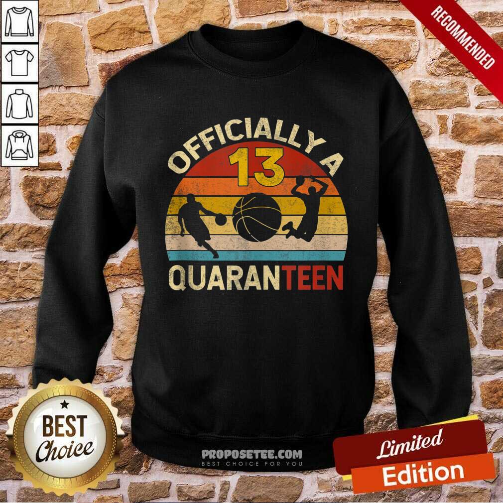 Top Quaranteen 13Th Birthday Basketball Vintage Shirt - Image 5