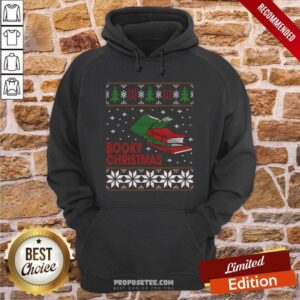 Alternative view of Top Reading Books Heartbeat Booky Christmas Shirt