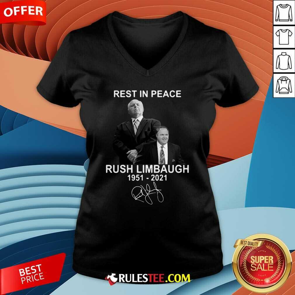 Top Rest In Peace Rush Limbaugh 1951 2021 Signature Shirt - Image 3