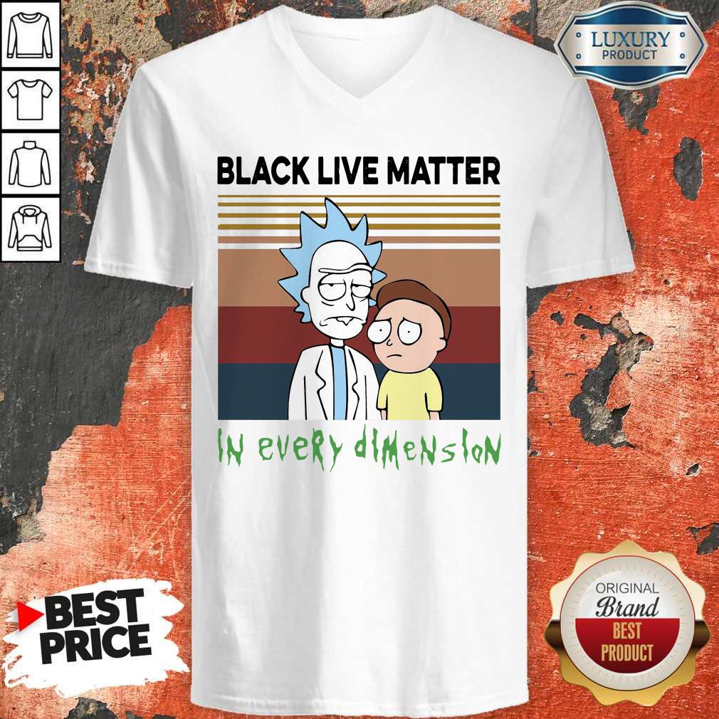 Top Rick And Morty Black Live Matter In Every Dimension Vintage Shirt - Image 2