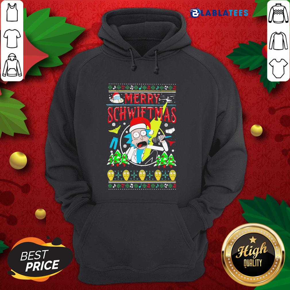 Top Rick Sanchez Santa Merry Schwiftmas Ugly Christmas Shirt - Image 3