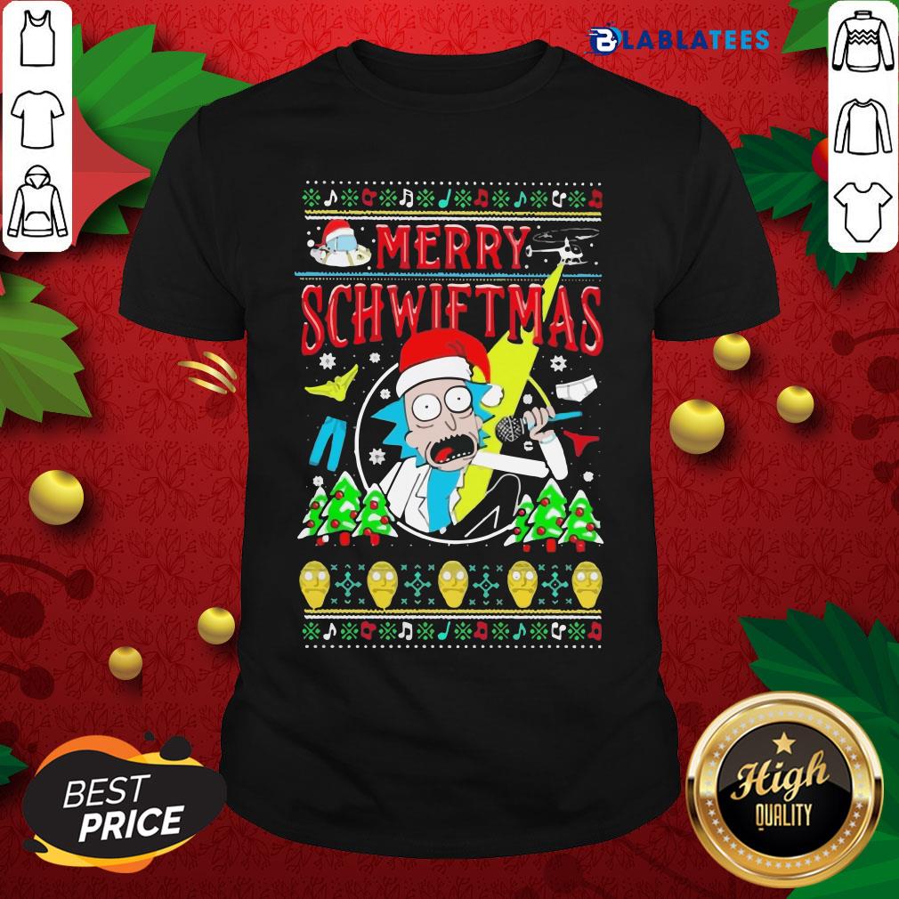 Top Rick Sanchez Santa Merry Schwiftmas Ugly Christmas Shirt