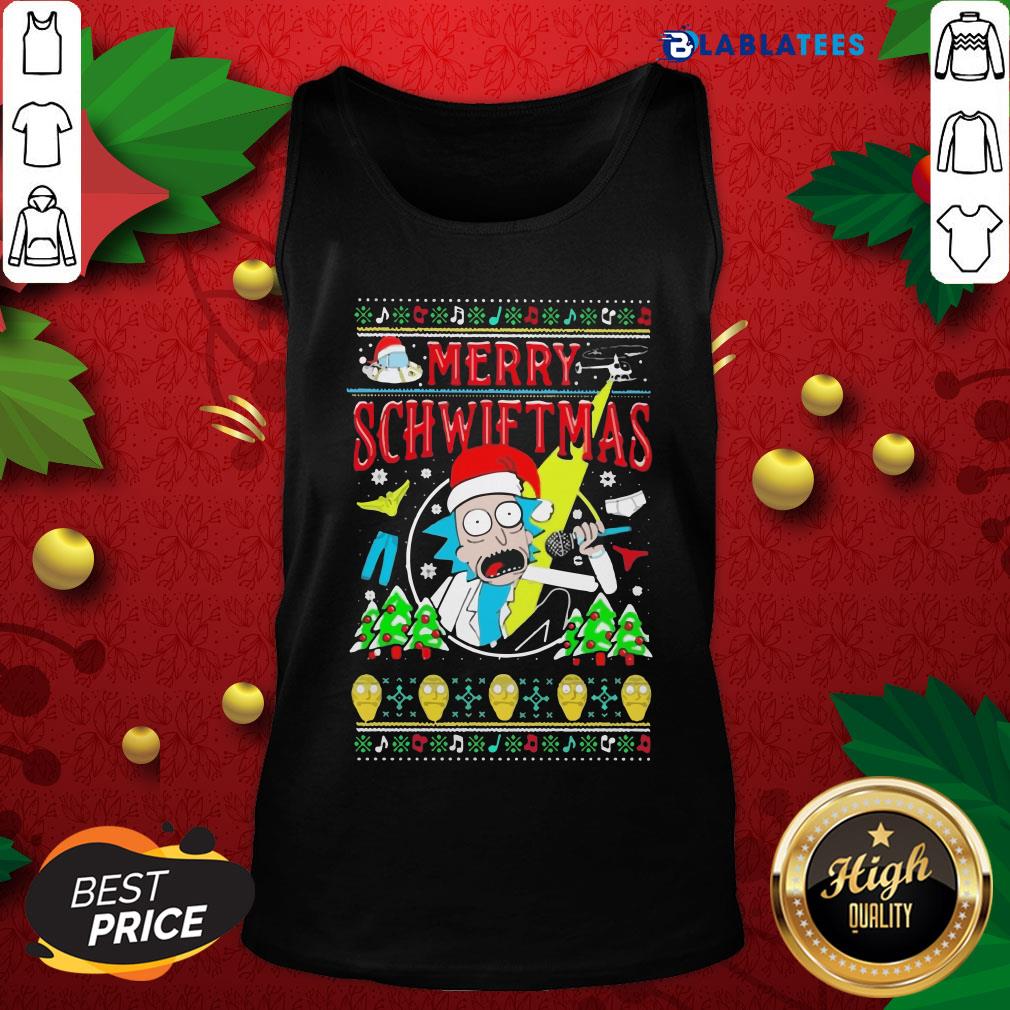 Top Rick Sanchez Santa Merry Schwiftmas Ugly Christmas Shirt - Image 5