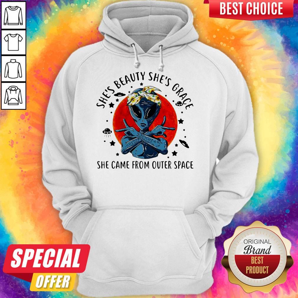 Top She’s Beauty She’s Grace She Came from Outer Space 2020 Shirt - Image 5
