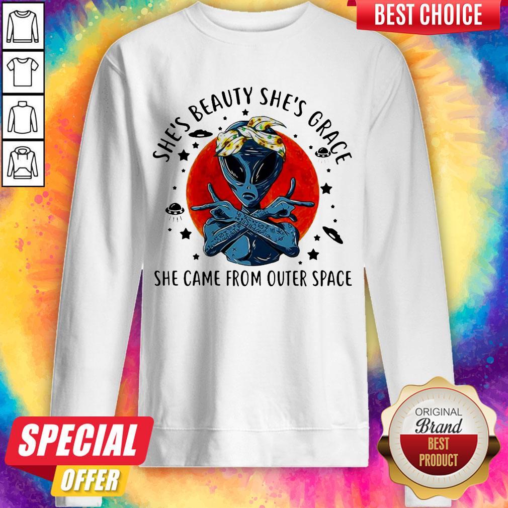 Top She’s Beauty She’s Grace She Came from Outer Space 2020 Shirt - Image 4