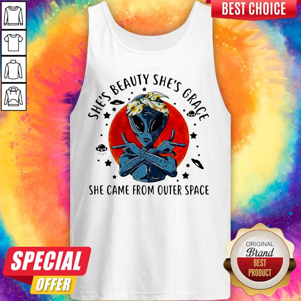 Top She’s Beauty She’s Grace She Came from Outer Space 2020 Shirt - Image 3