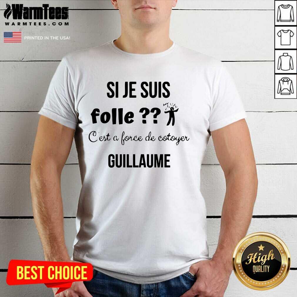 Top Si Je Suis Folle C’est A Force De Cotoyer Guillaume Shirt