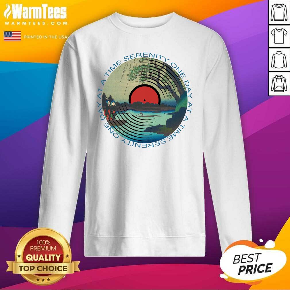 Top Sobriety Serenity One Day At A Time AA Sober Shirt - Image 3
