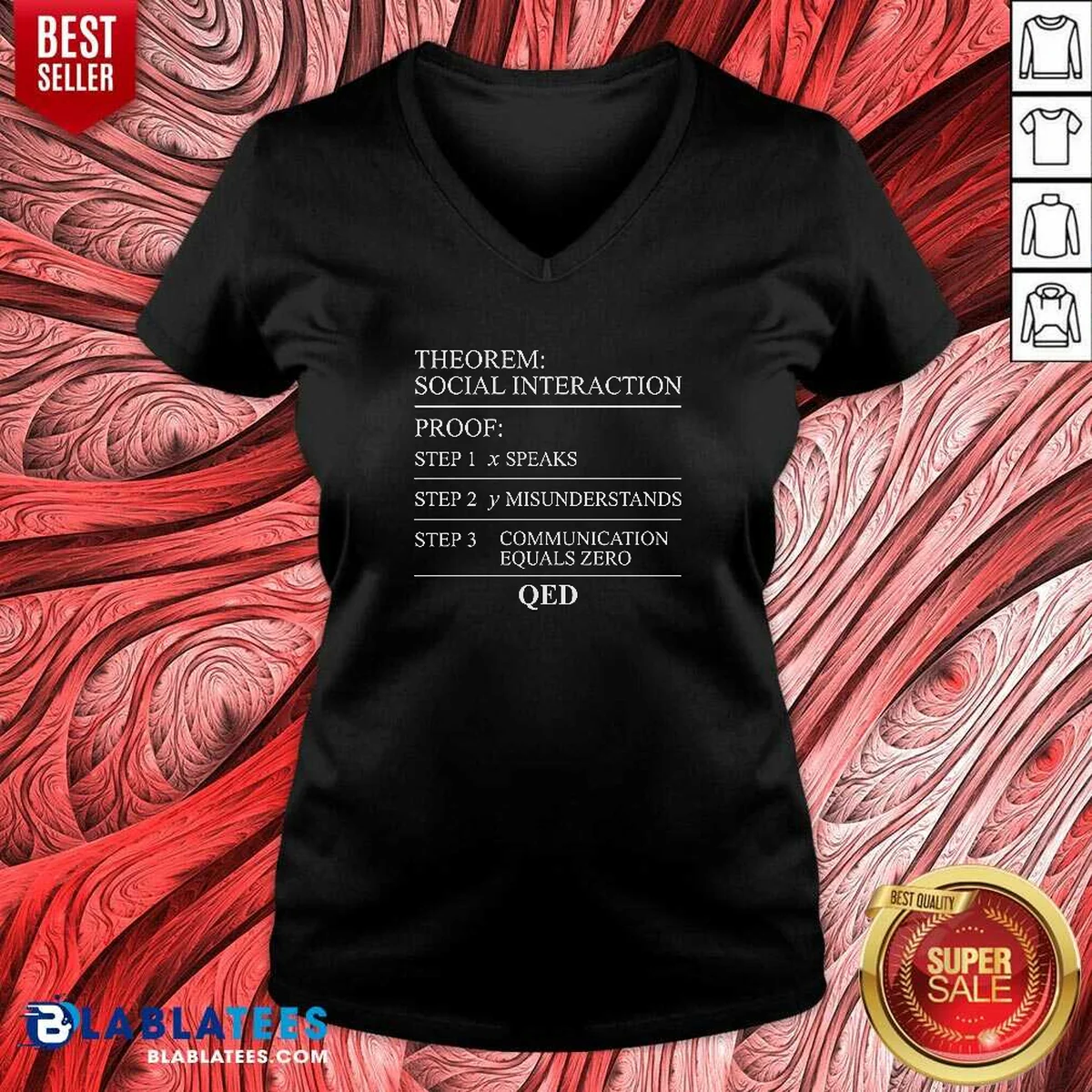 Top Social Interaction Theorem Math Proof Introvert Shirt - Image 2