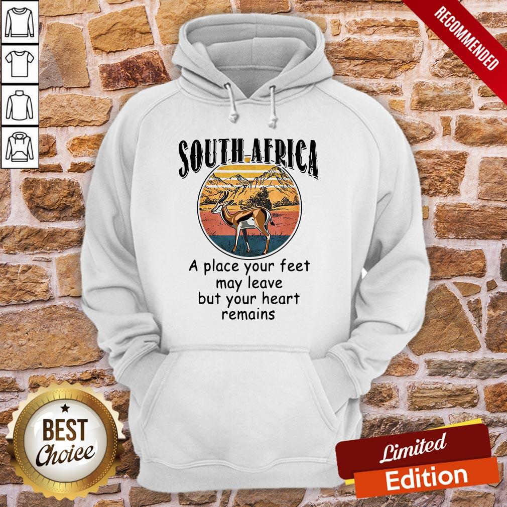 Top South Africa A Place Your Feet May Leave But Your Heart Remains Vinatge Shirt - Image 5