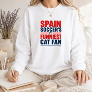 Alternative view of Top Spain Soccer Cat Meme Funny Minimalist Shirt