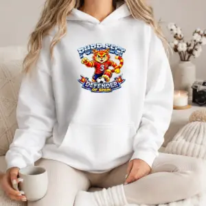 Alternative view of Top Spain Soccer Cat Meme Purr Fect Defender YK Shirt