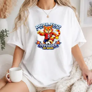 Top Spain Soccer Cat Meme Purr Fect Defender YK Shirt