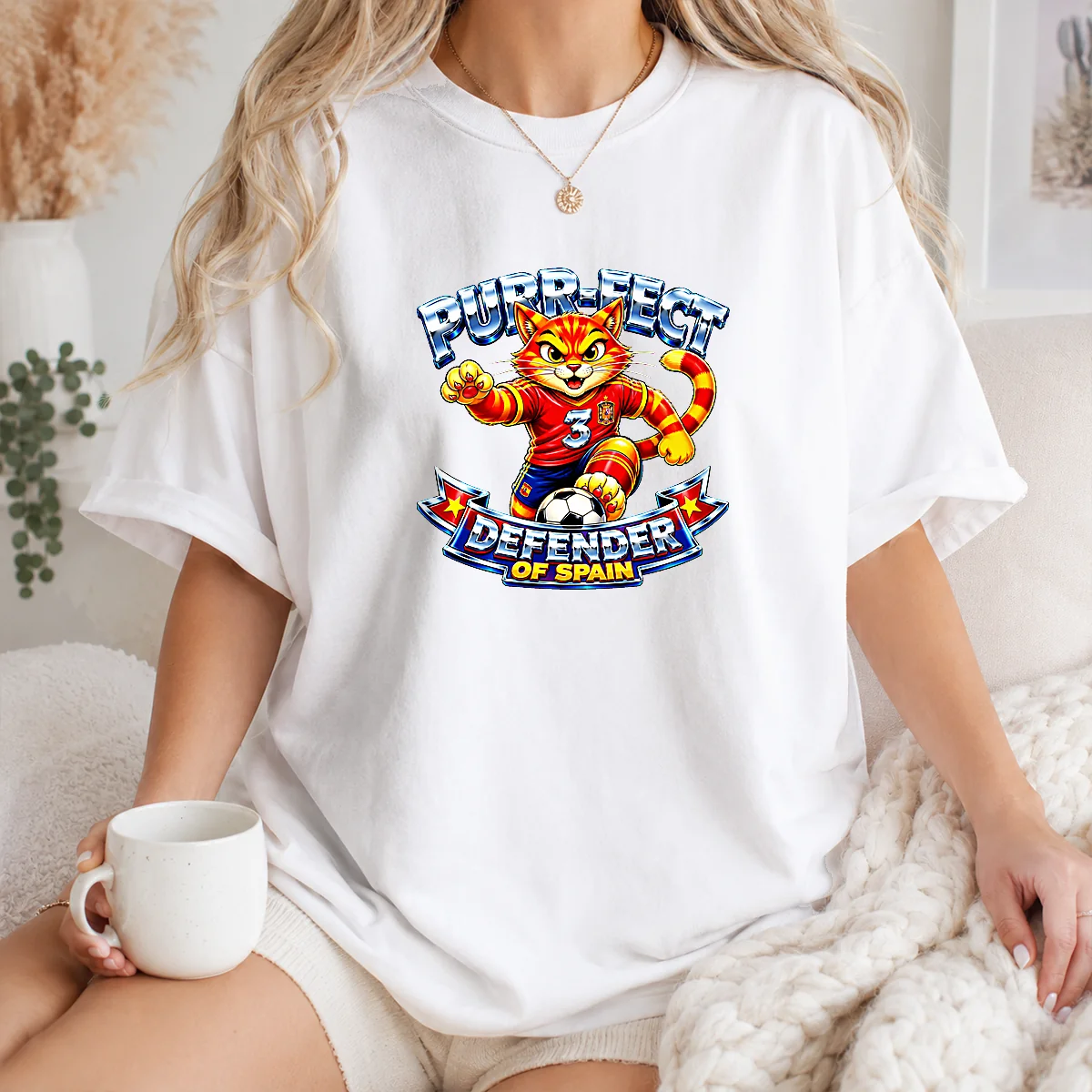 Top Spain Soccer Cat Meme Purr Fect Defender YK Shirt