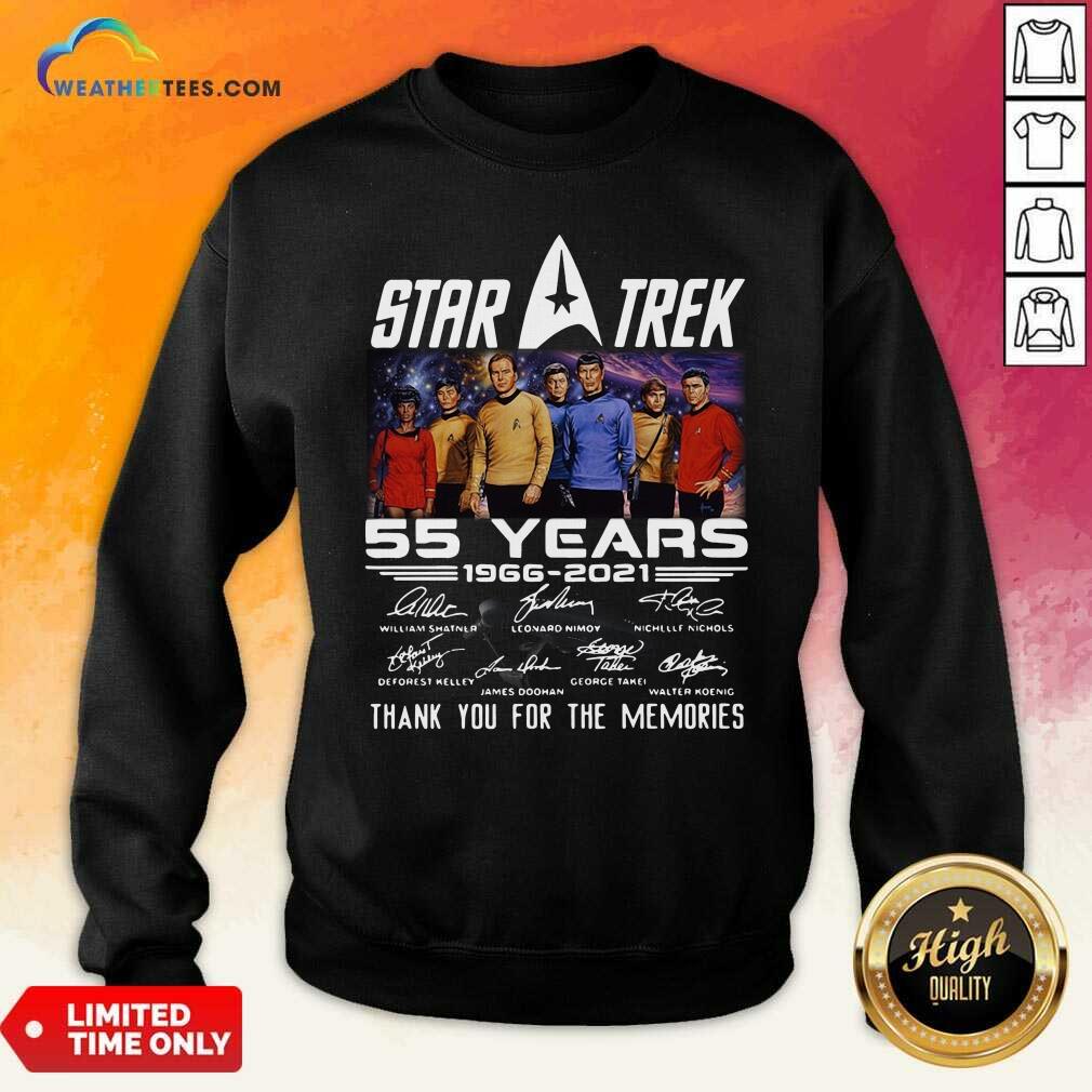 Top Star Trek 55 Years 1966 2021 Thank You For The Memories Signatures Shirt - Image 4