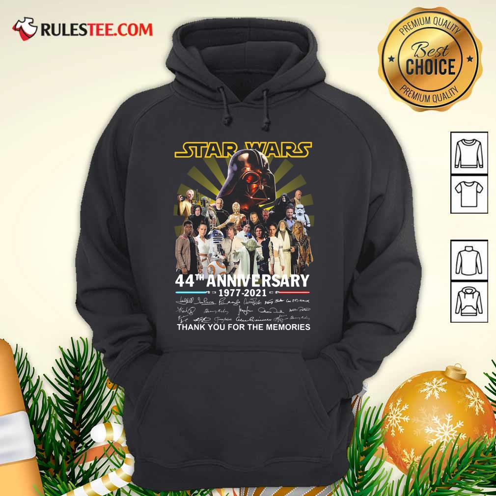 Top Star Wars 44th Anniversary 1977 2021 Thank You For The Memories Signuature Shirt - Image 2