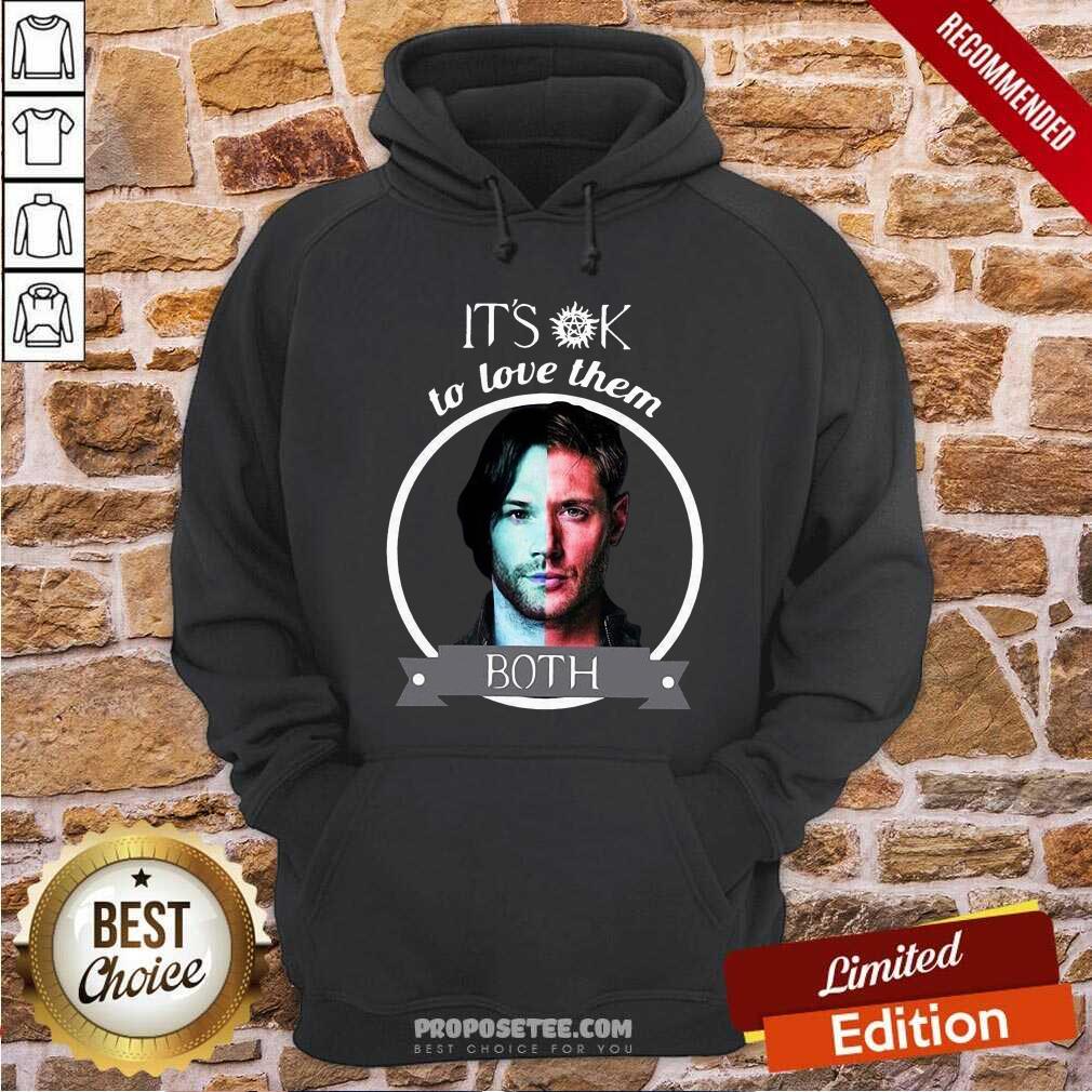 Top Supernatural Dean Winchester It’s Ok To Love Them Both Shirt - Image 4