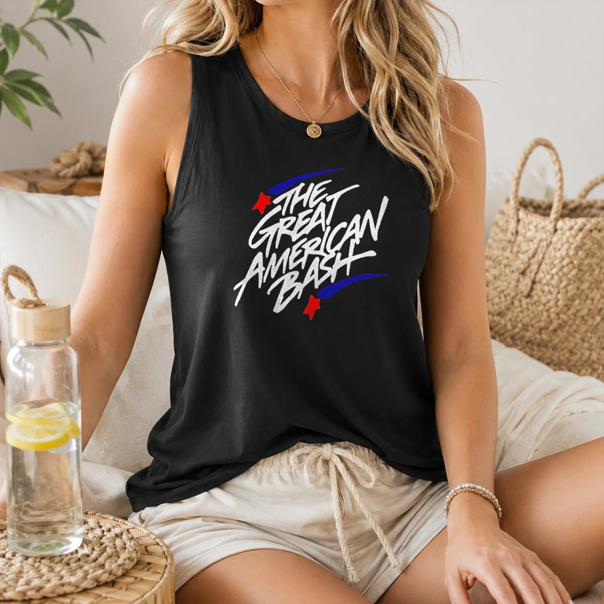 Top The Great American Bash WWE Wrestling Event Logo Shirt - Image 3