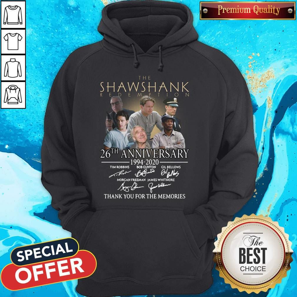 Top The Shawshank Redemption 26th Anniversary 1994 2020 Thank You For The Memories Signature Shirt - Image 5