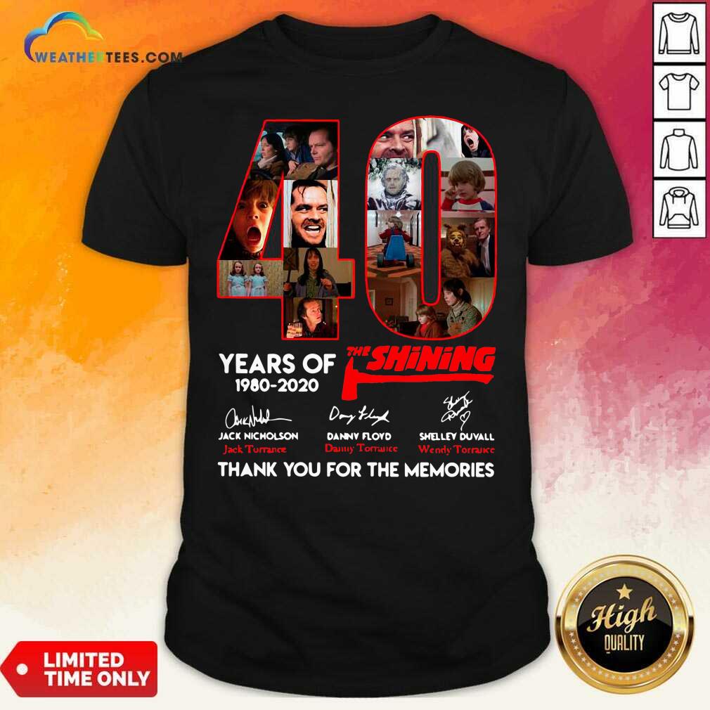 Top The Shining 40 Years Thank You For The Memories Signatures Shirt